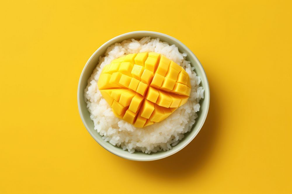 Mango sticky rice fruit food freshness. AI generated Image by rawpixel.