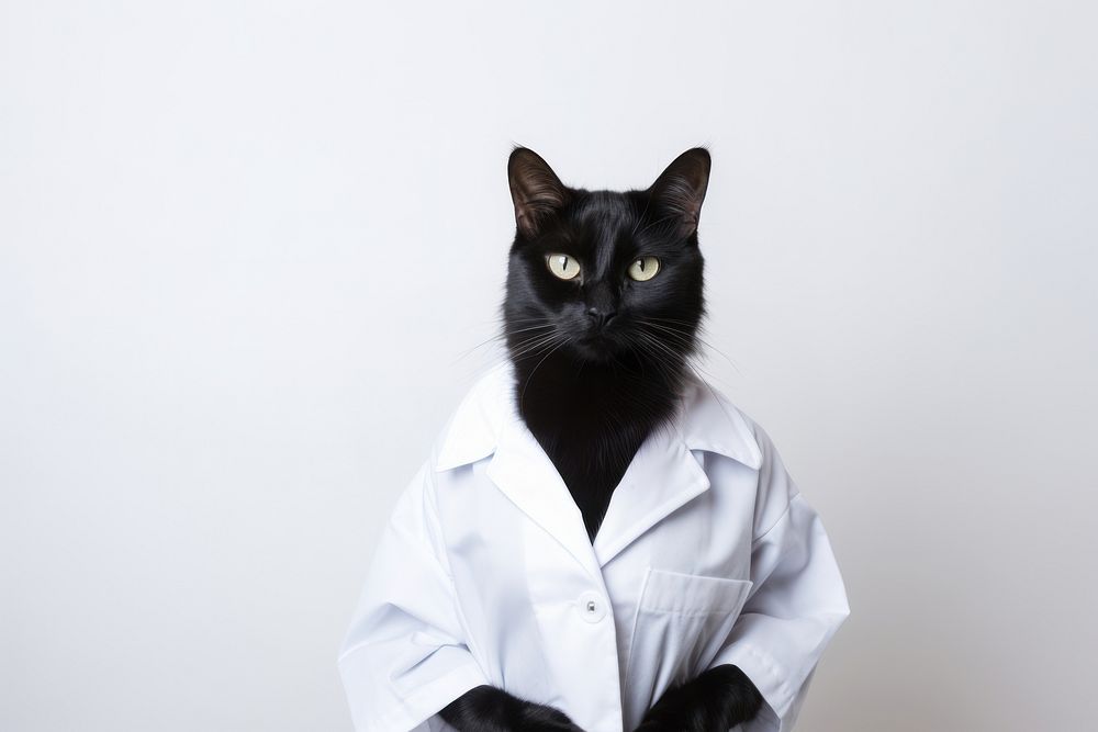 Cat woman doctor animal mammal white. AI generated Image by rawpixel.