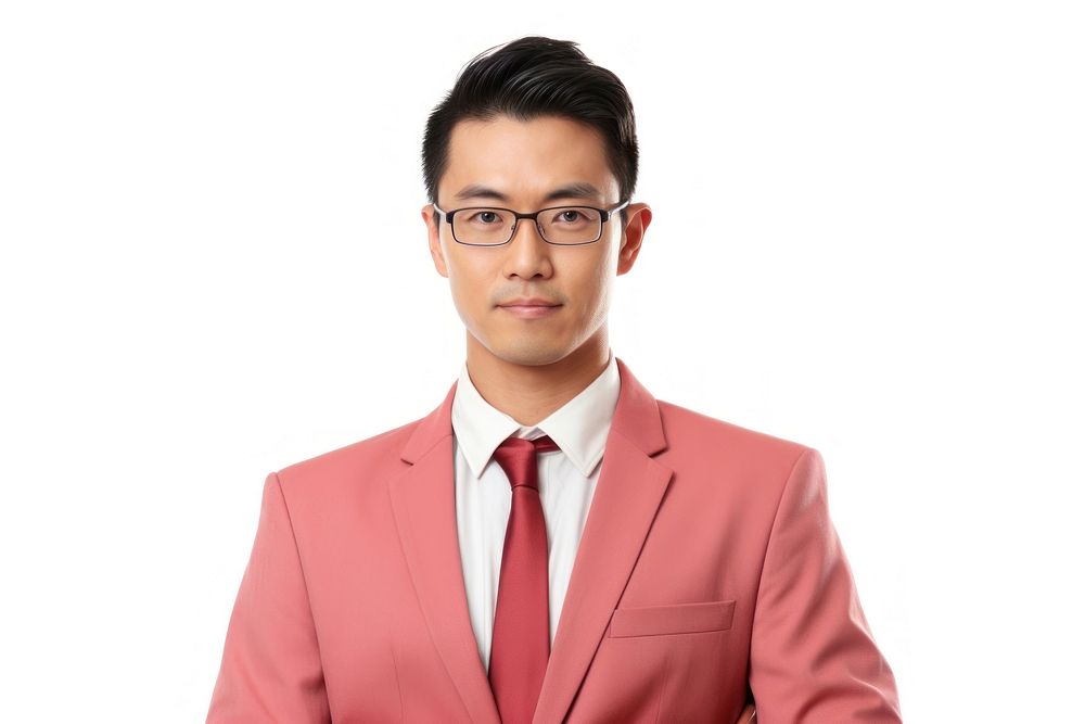 Asian businessman portrait glasses blazer. AI generated Image by rawpixel.