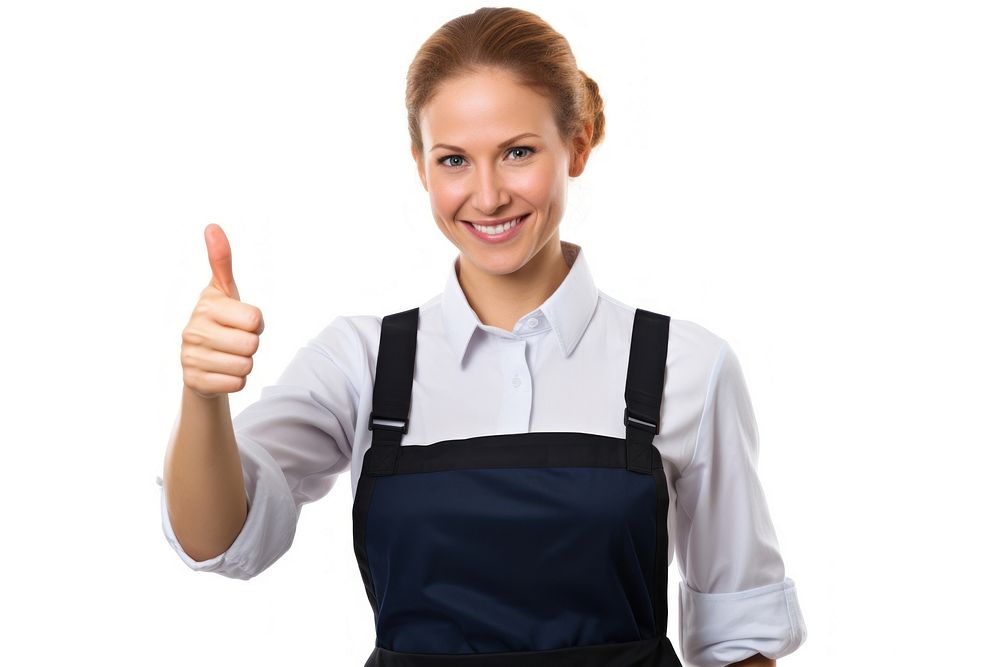 Housekeeper woman finger hand white background. AI generated Image by rawpixel.