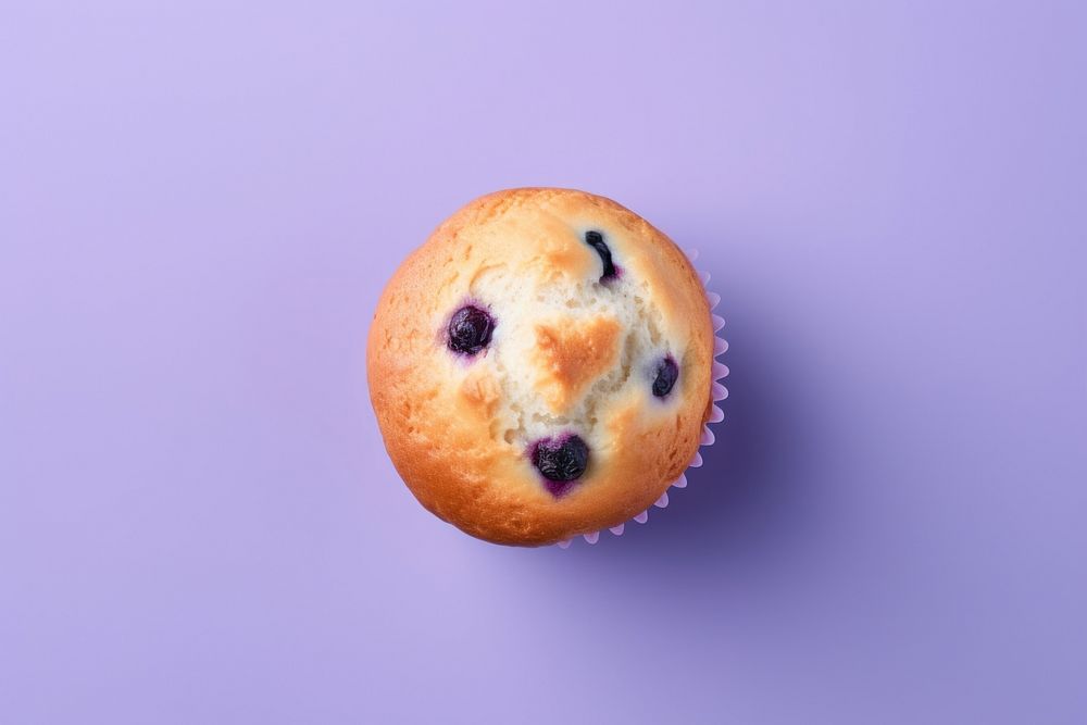 Blueberry muffin dessert cupcake food. AI generated Image by rawpixel.