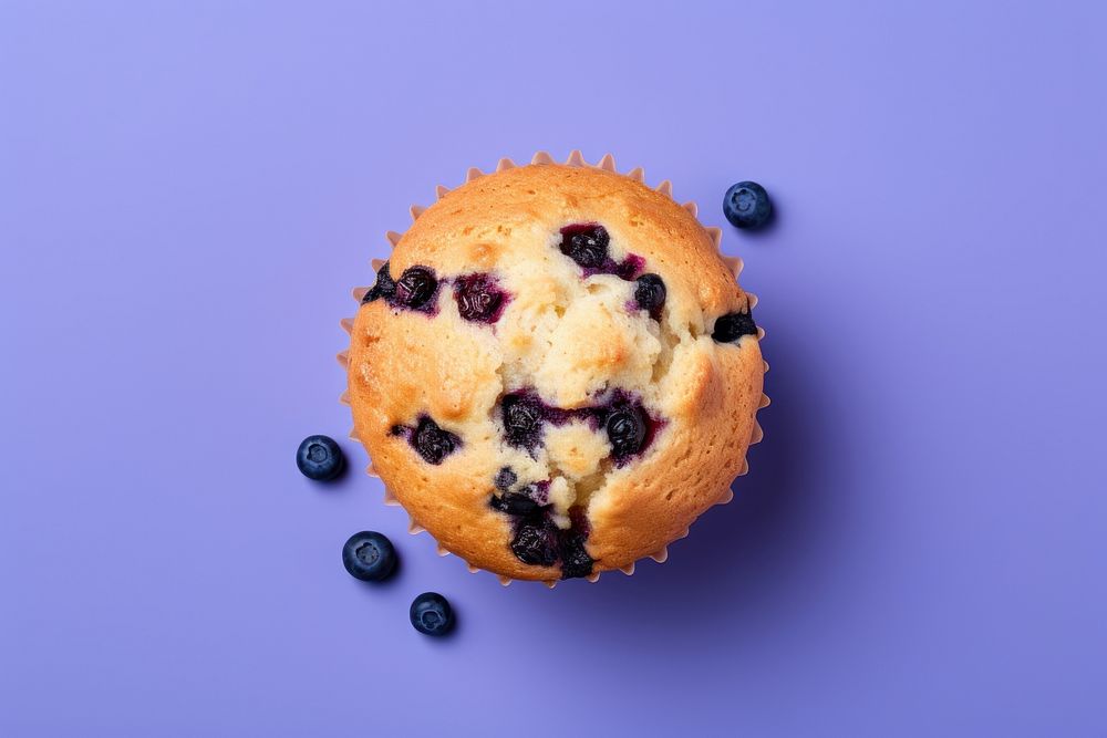 Blueberry muffin dessert fruit food. AI generated Image by rawpixel.