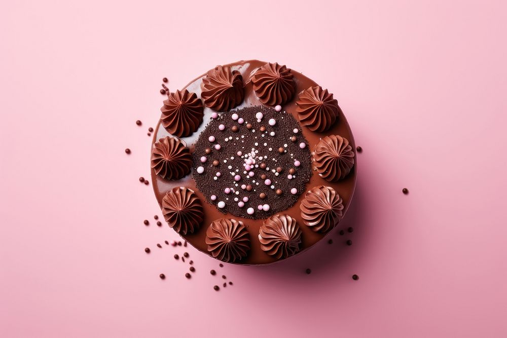 Chocolate cake dessert cupcake food. AI generated Image by rawpixel.