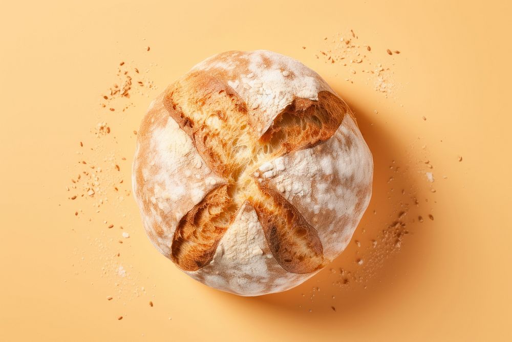 Italy crusty bread food bun sourdough. AI generated Image by rawpixel.