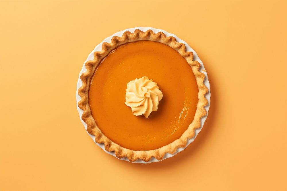 Pumpkin pie dessert food cake. AI generated Image by rawpixel.