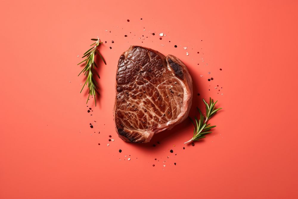 Steak meat beef food. AI generated Image by rawpixel.