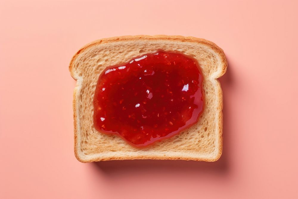 Sanwich bread and jam ketchup food strawberry. AI generated Image by rawpixel.