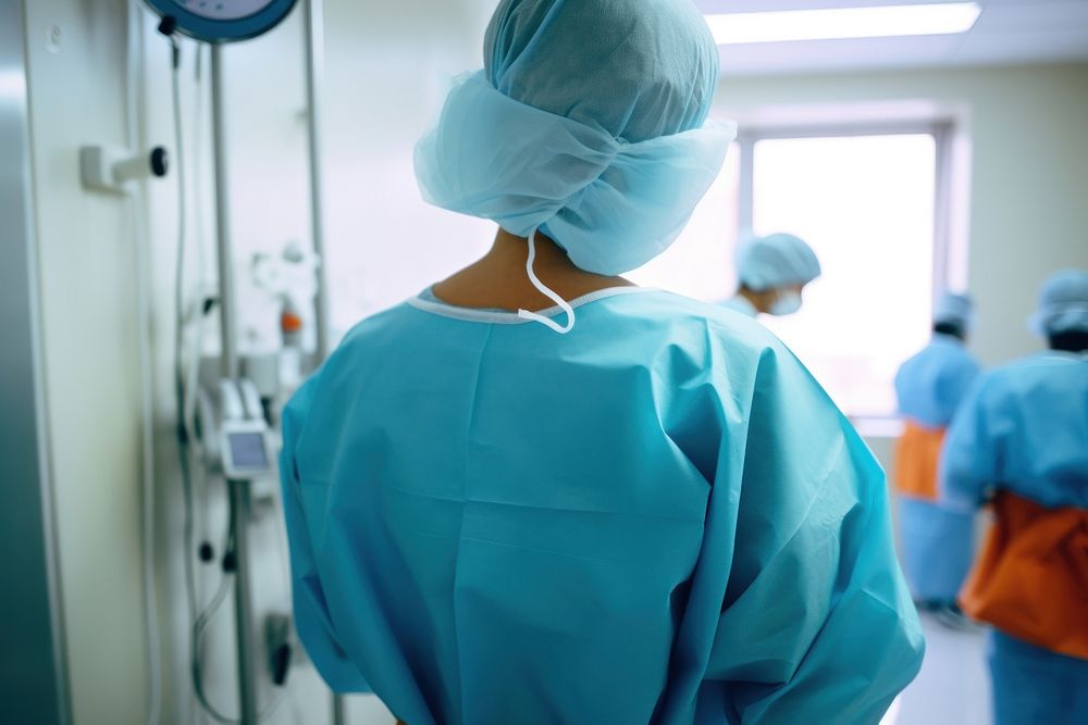 Nurse wearing surgical hospital surgeon surgery. AI generated Image by rawpixel.