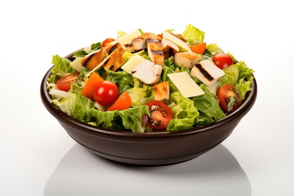 Salad bowl lettuce vegetable food. AI generated Image by rawpixel.