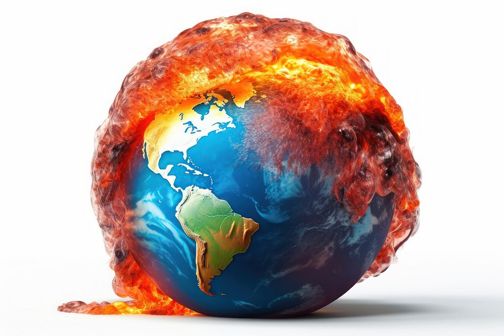 The world melts sphere planet space. AI generated Image by rawpixel.