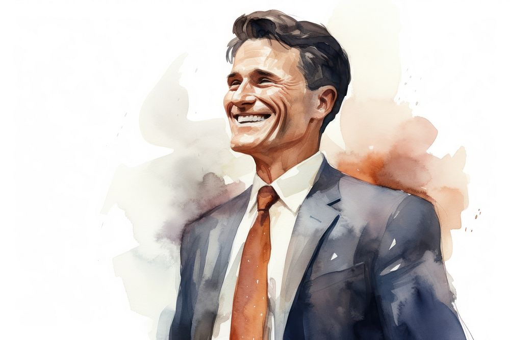 Businessman portrait smiling adult. AI generated Image by rawpixel.