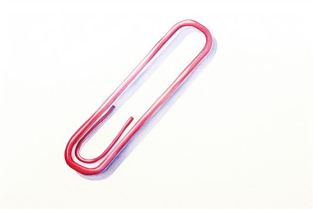 A paper clip white background electronics hardware. AI generated Image by rawpixel.