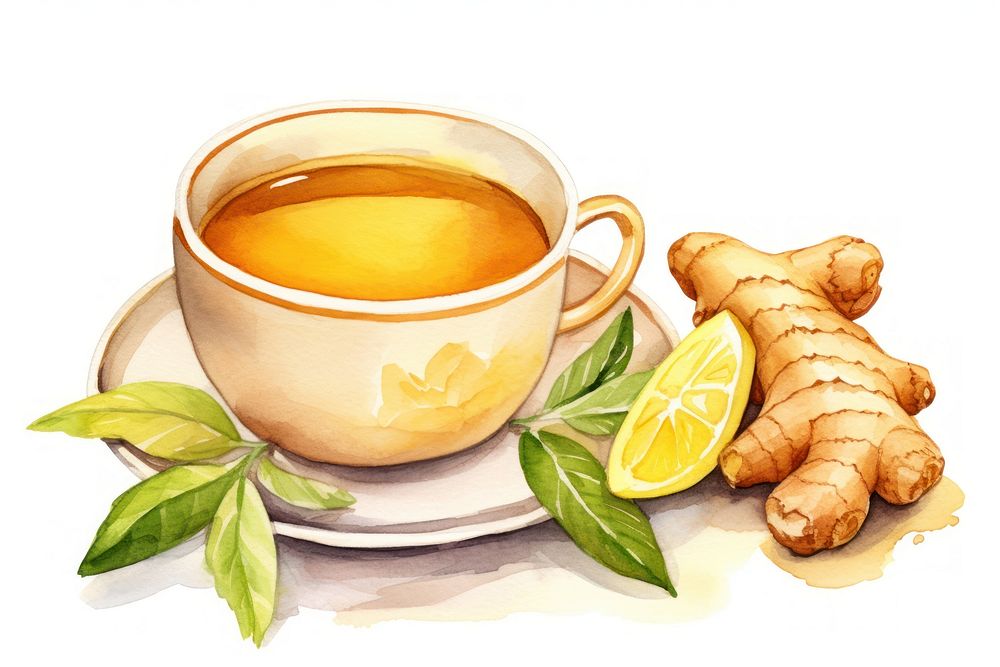 Hot ginger tea food drink plant. AI generated Image by rawpixel.