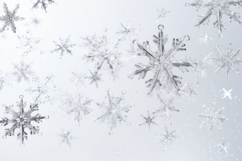 Sparkly snowflakes backgrounds nature white. AI generated Image by rawpixel.
