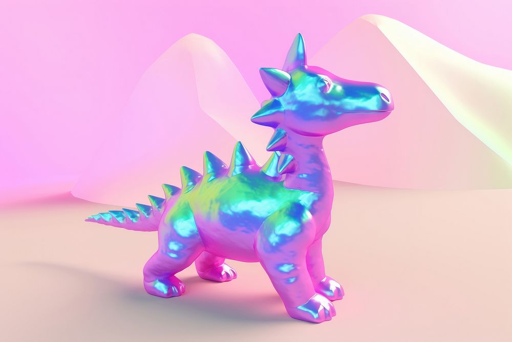 Dinosaur animal purple toy. AI generated Image by rawpixel.