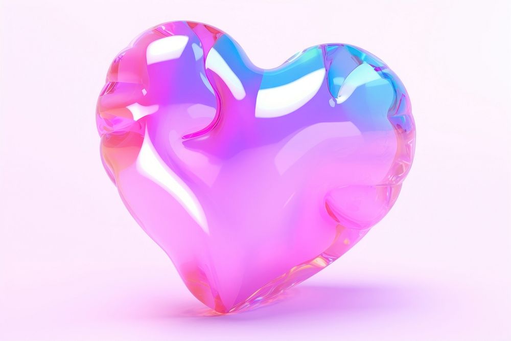 Heart abstract gemstone glowing. AI generated Image by rawpixel.