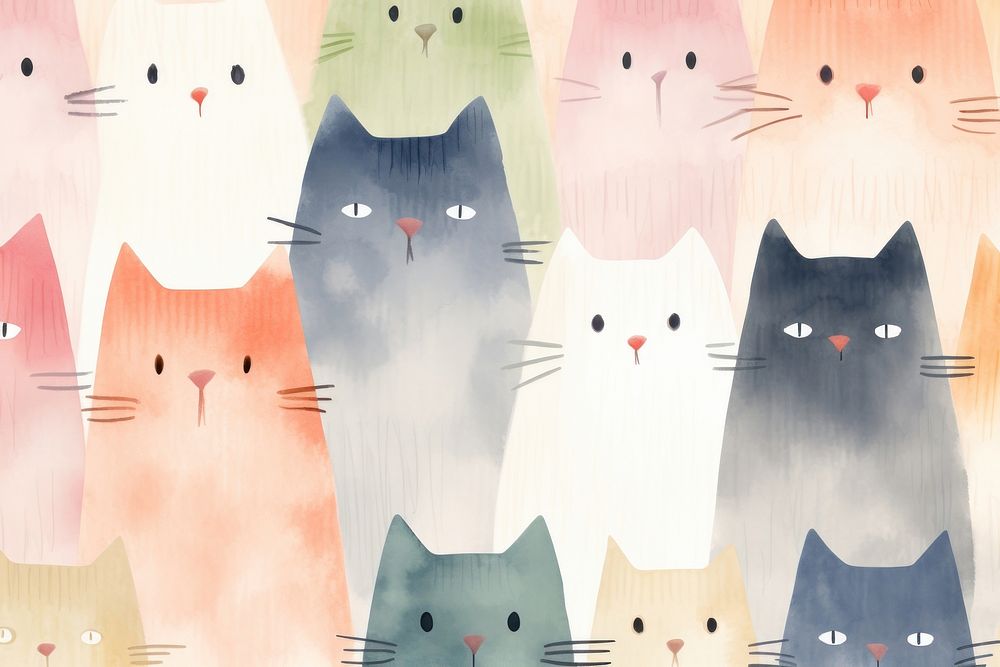 Cat backgrounds pattern animal. 