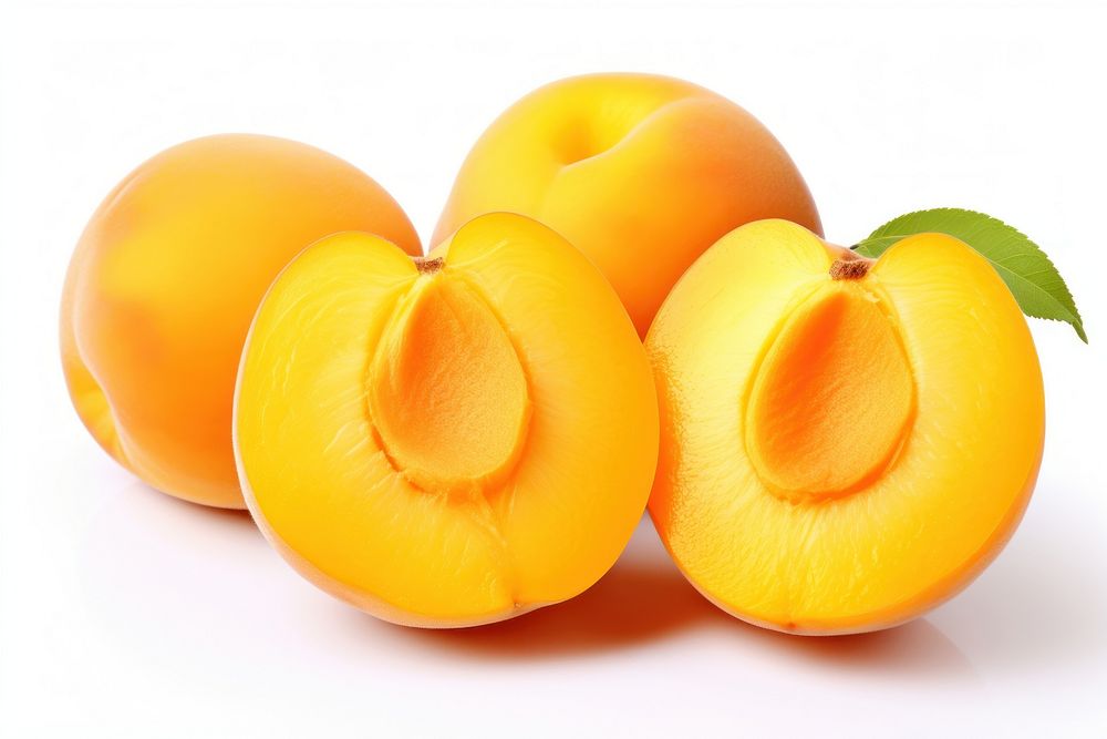 Cut apricot fruit plant food. AI generated Image by rawpixel.