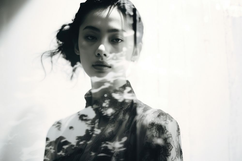 A young chinese woman photography portrait smoking. AI generated Image by rawpixel.