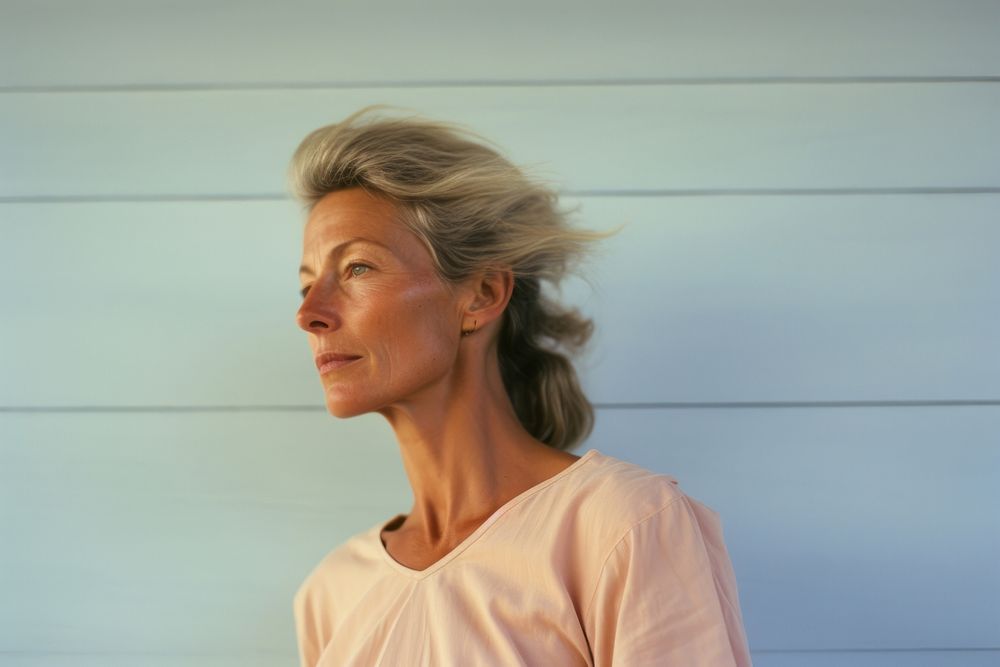 Mature woman portrait photography adult contemplation. AI generated Image by rawpixel.