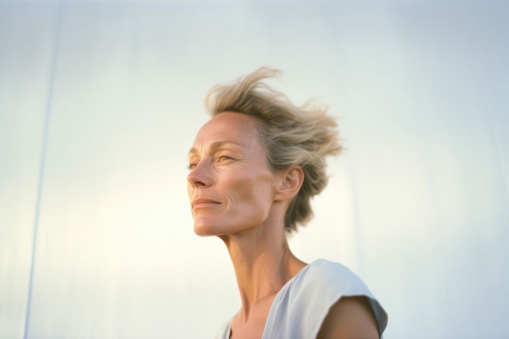 Mature woman portrait photography adult contemplation. AI generated Image by rawpixel.