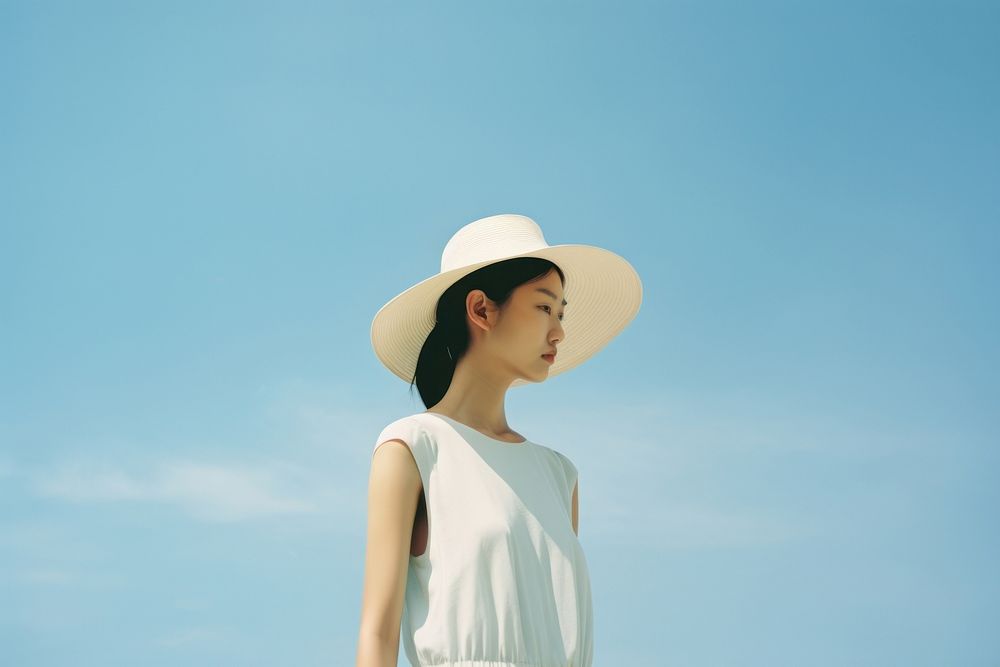 A chinese woman summer adult beachwear. AI generated Image by rawpixel.