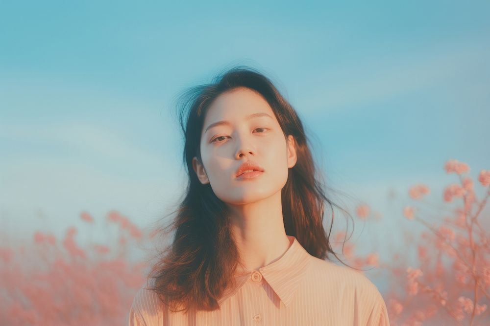 A young chinese woman photography portrait adult. AI generated Image by rawpixel.