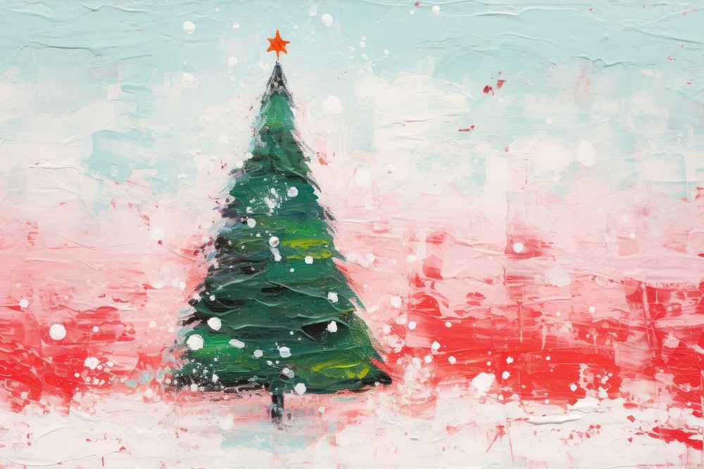 Christmas vibes painting backgrounds celebration. AI generated Image by rawpixel.