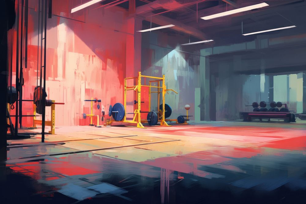 A gym architecture technology equipment. AI generated Image by rawpixel.