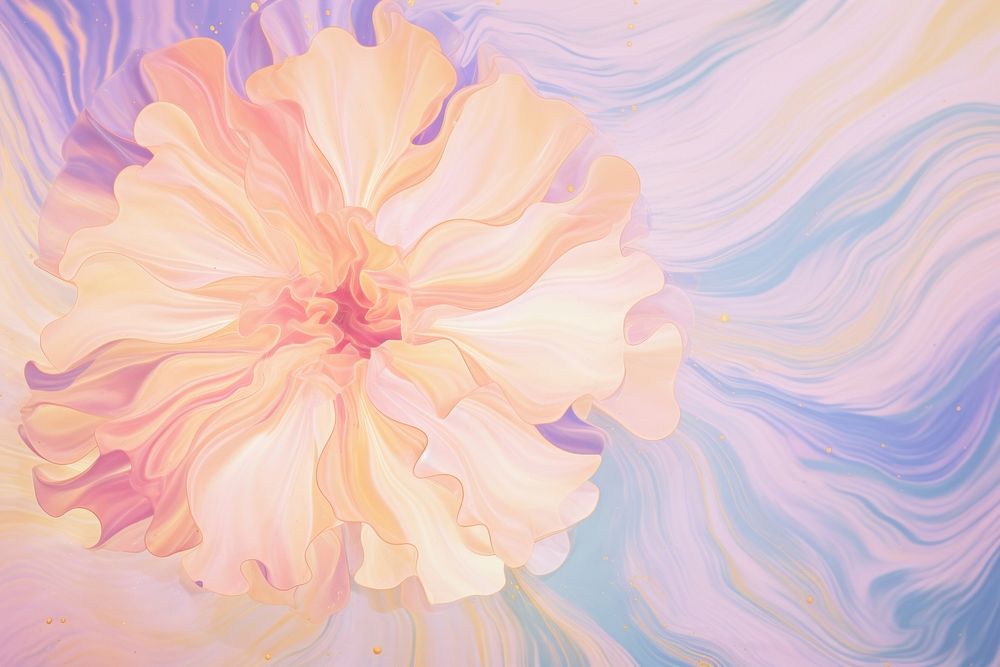 Aesthetic flower shape fluid backgrounds abstract painting. AI generated Image by rawpixel.