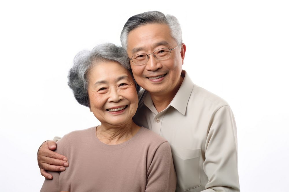Asian senior couple portrait adult photo. AI generated Image by rawpixel.