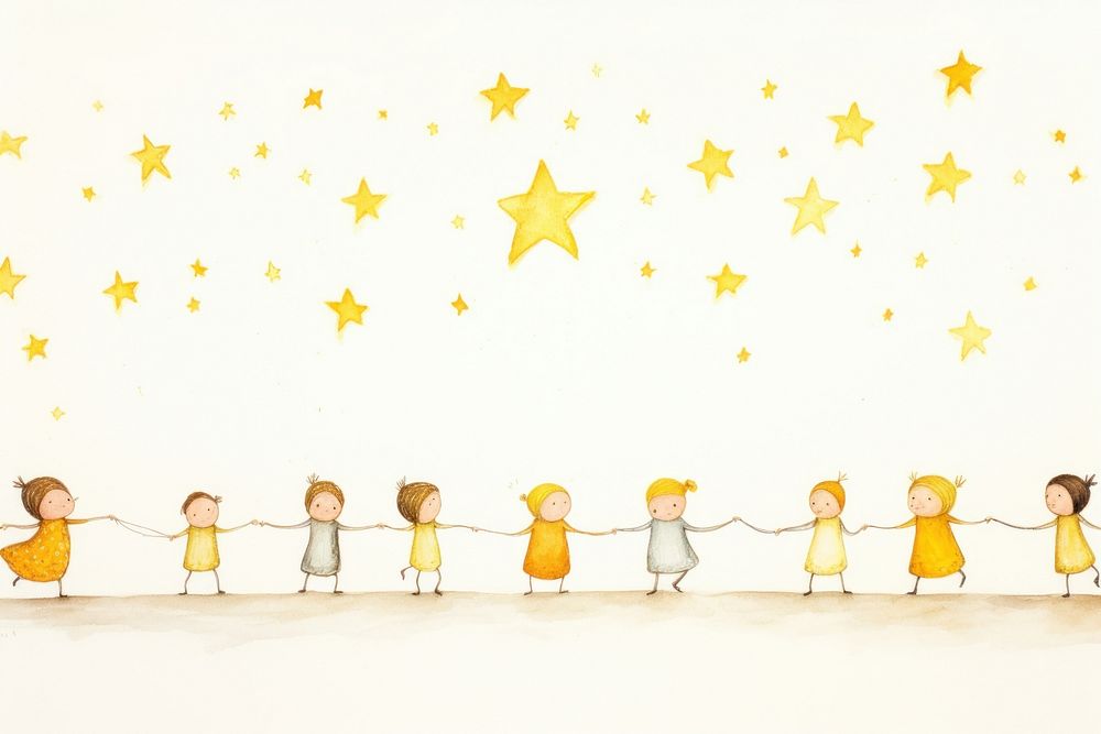 Stars yellow constellation togetherness. AI generated Image by rawpixel.