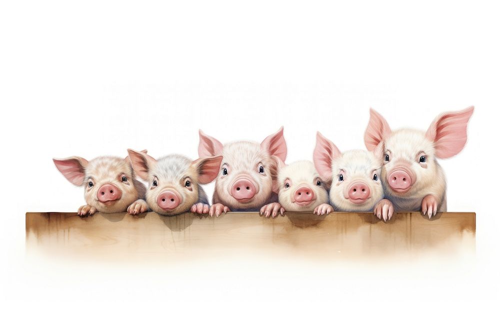Pigs animal mammal livestock. AI generated Image by rawpixel.