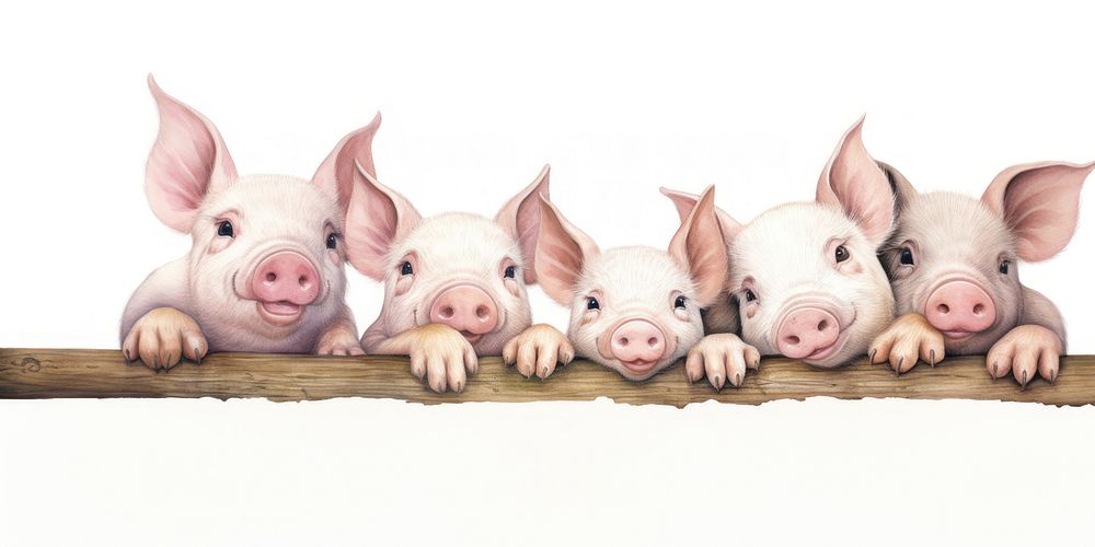 Pigs animal mammal portrait. AI generated Image by rawpixel.