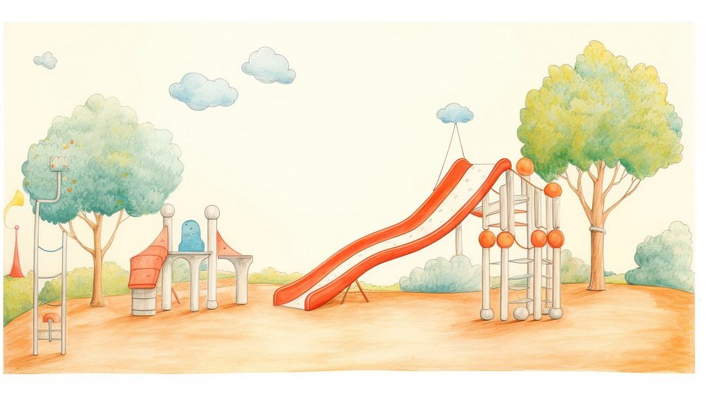 Playground outdoors architecture playhouse. AI generated Image by rawpixel.