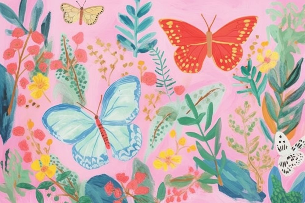 Butterfly art painting pattern. 