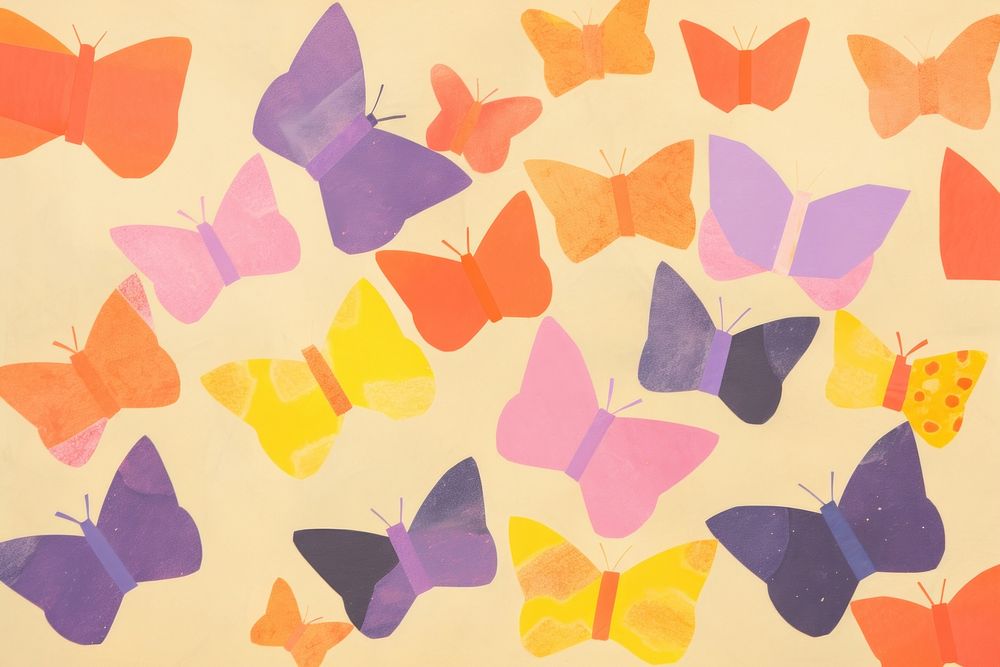 Butterflies backgrounds animal petal. AI generated Image by rawpixel.