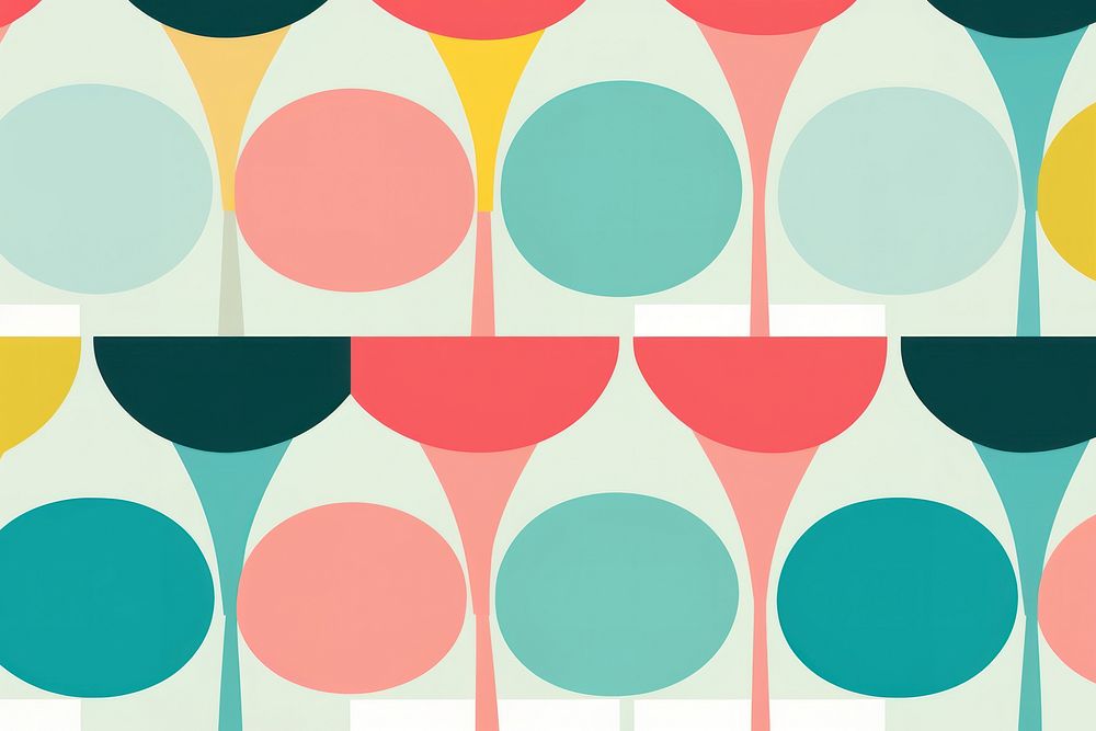 Cocktail glass pattern backgrounds repetition. AI generated Image by rawpixel.
