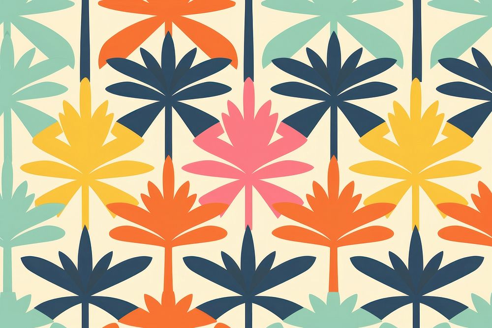 Palm tree pattern backgrounds plant. AI generated Image by rawpixel.