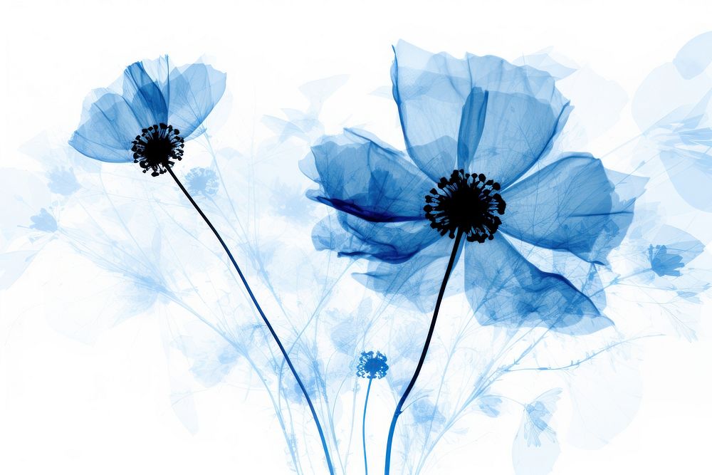 Blue flower graphics nature petal. AI generated Image by rawpixel.