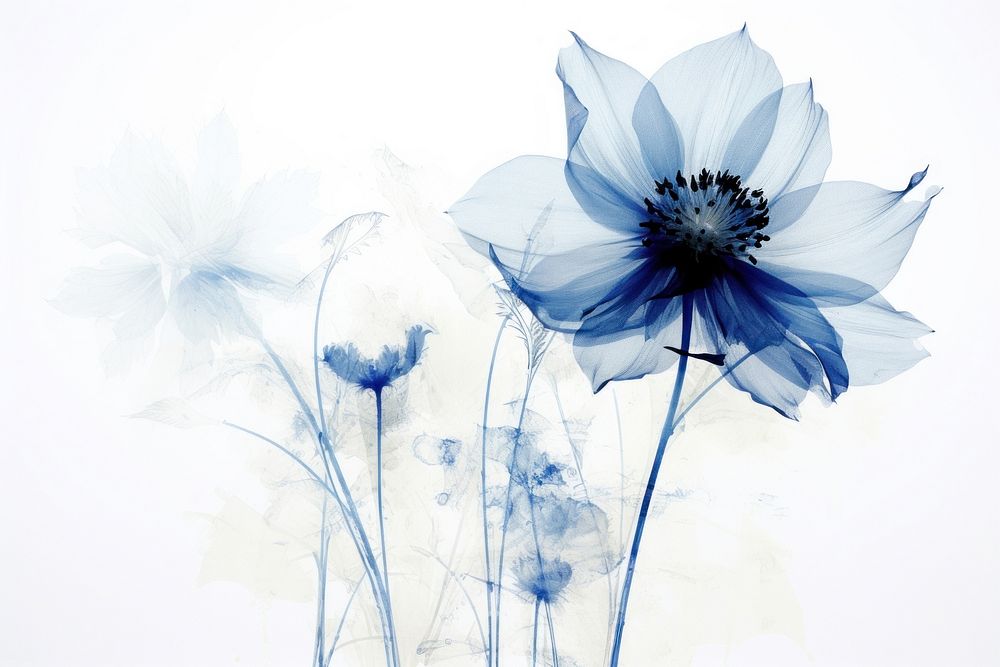 Blue flower graphics nature petal. | Premium Photo Illustration - rawpixel