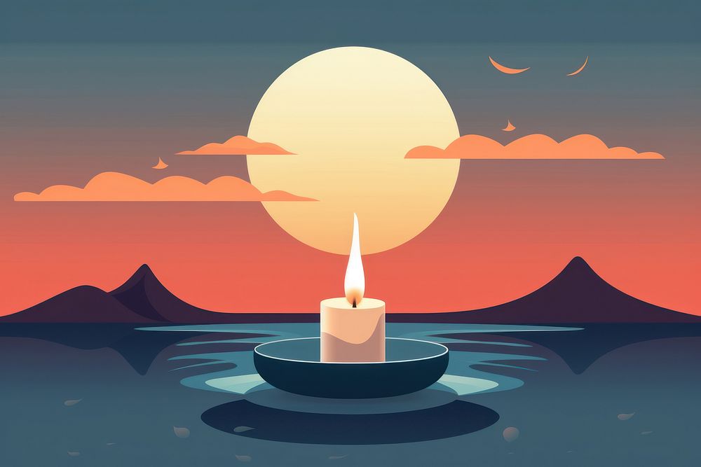 Candle outdoors nature fire. AI generated Image by rawpixel.