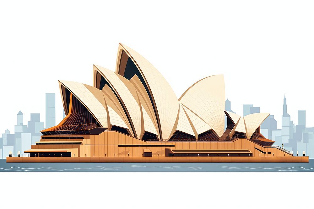 Sydney opera landmark architecture building. AI generated Image by rawpixel.