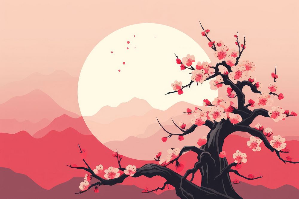 Sakura flower outdoors blossom plant. AI generated Image by rawpixel.