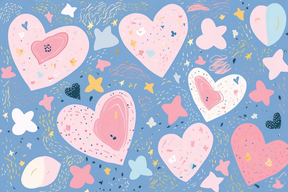 Star and heart pattern backgrounds celebration. AI generated Image by rawpixel.