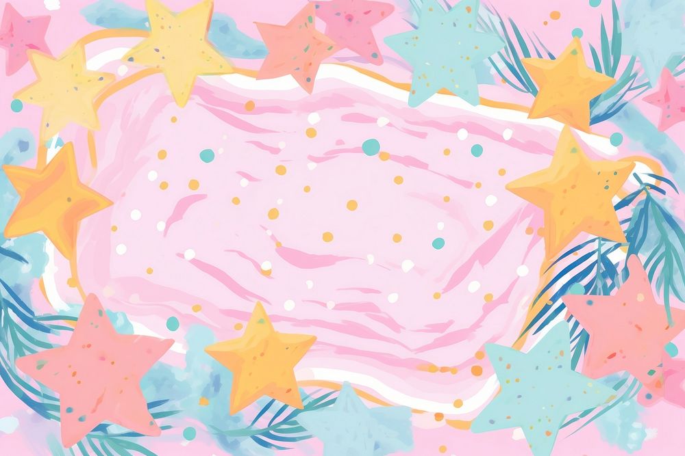 Star confetti art backgrounds. AI generated Image by rawpixel.
