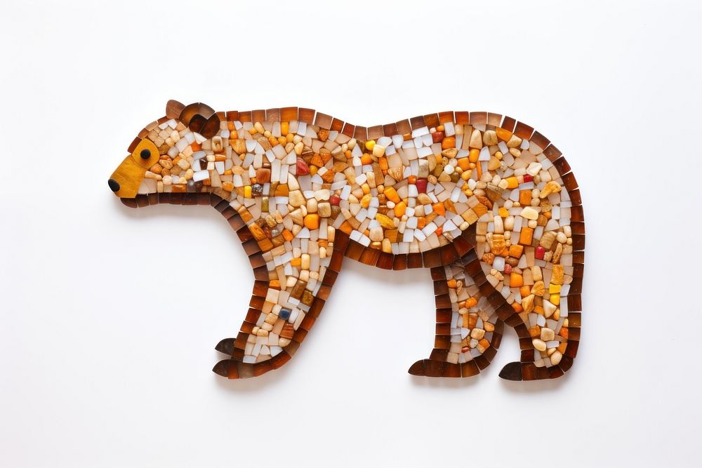 Bear animal art white background. AI generated Image by rawpixel.