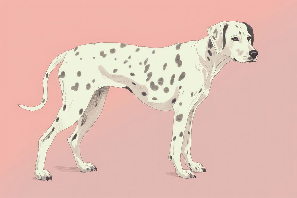 Happy dalmatian dog animal mammal pet. AI generated Image by rawpixel.