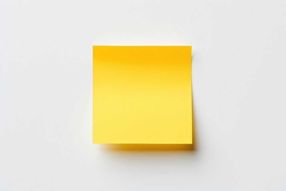 Yelow sticky note white background simplicity blackboard. AI generated Image by rawpixel.