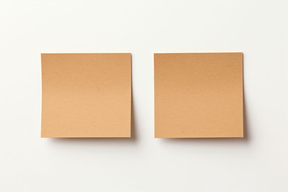 Brown sticky note cardboard paper white background. AI generated Image by rawpixel.